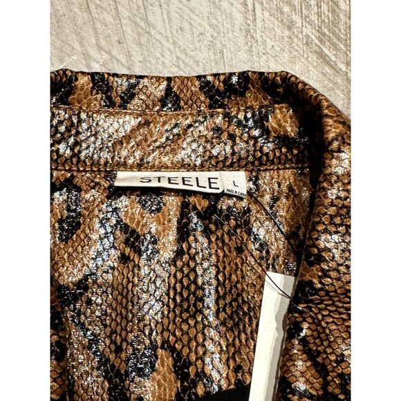 Steele Womens Faux Python Snake Skin Jacket & Pant Set M/L NWT - Picture 11 of 11